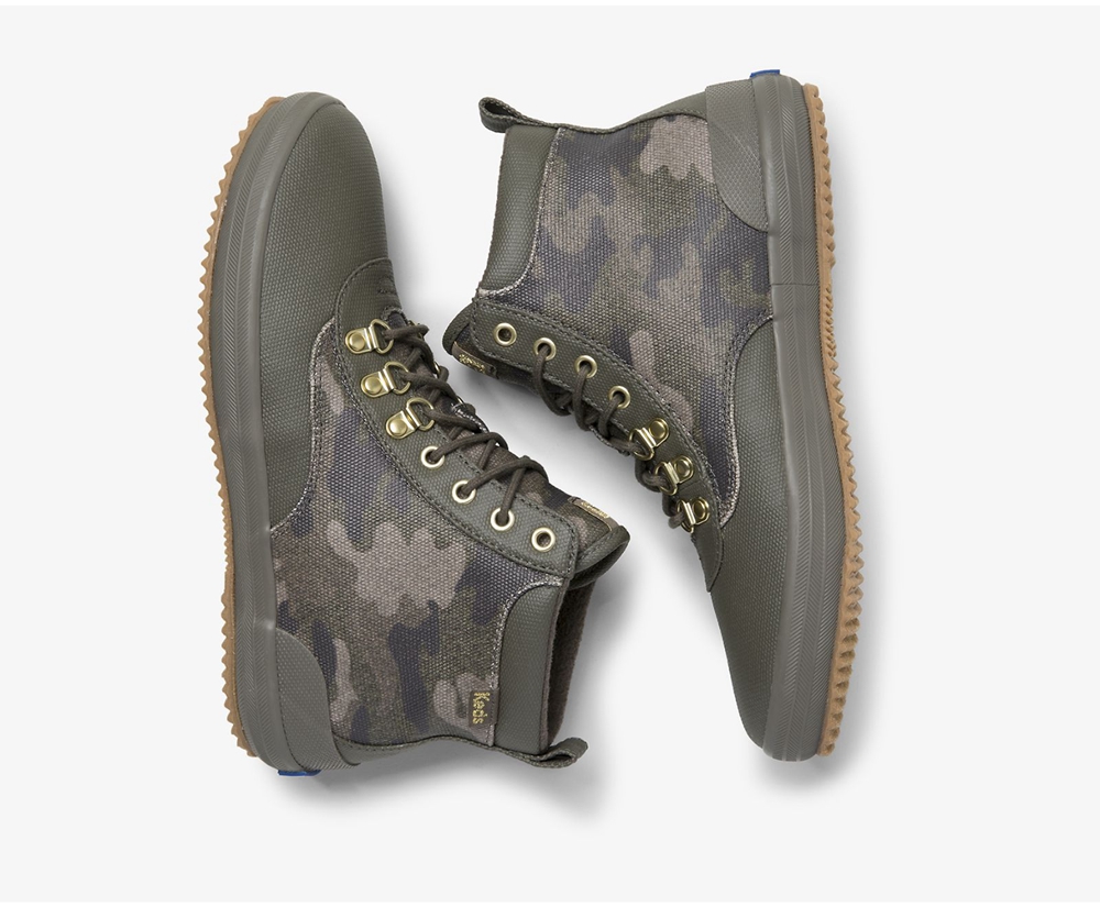 Botas Keds Mujer Verde Oliva - Scout Ii Water-Resistant Camo Lona W/ Thinsulate™ - 1395-LODQI